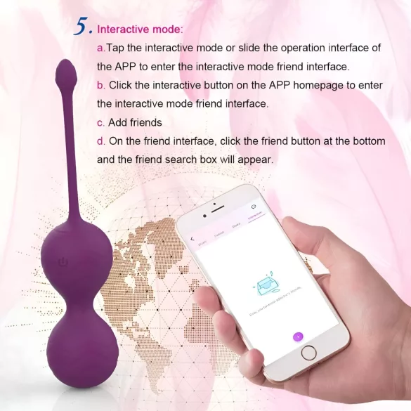 Lonely Winni - huevo vibrador inteligente - silicona rosa