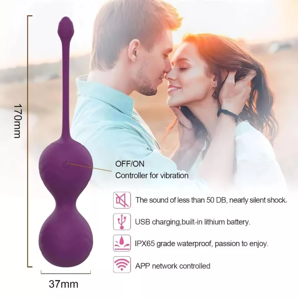 Lonely Winni - huevo vibrador inteligente - silicona rosa
