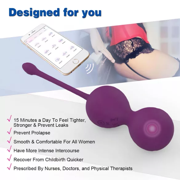 Lonely Winni - huevo vibrador inteligente - silicona rosa