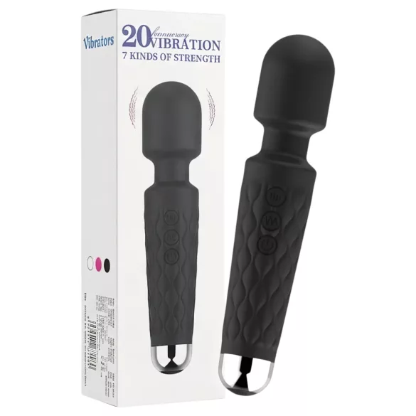 Lonely - vibrador masajeadora 20 funciones recargable silicona negro
