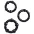 Anillo Erótico Firme - Set 3 piezas - Negro