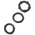 Anillo Erótico Firme - Set 3 piezas - Negro