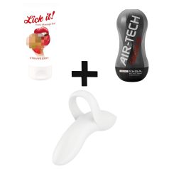   Kit erótico para parejas - masturbador, vibrador, lubricante