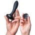 HOT Octopuss PleX con flex - Vibrador anal recargable con control (negro)
