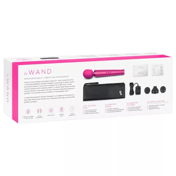 le Wand - vibrador masajeador - silicona rosa