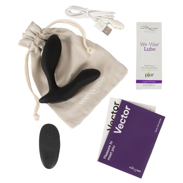 We-Vibe Vector+ - vibrador anal recargable inteligente - silicona negra