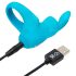 Happyrabbit Cock - Anillo vibrador recargable (azul)