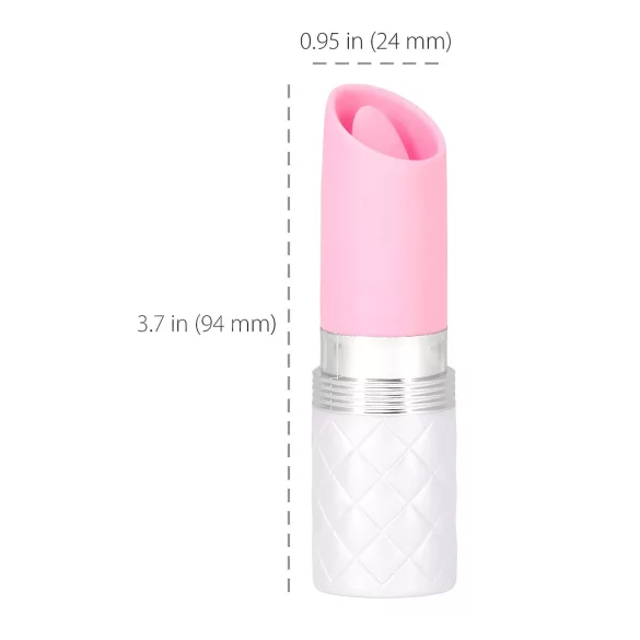 Pillow Talk Lusty - vibrador recargable con lengua - silicona rosa