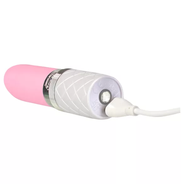 Pillow Talk Lusty - vibrador recargable con lengua - silicona rosa