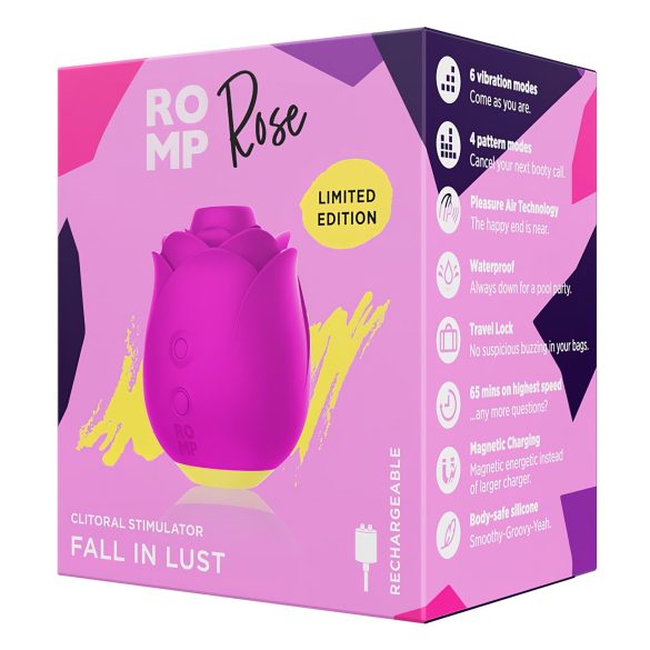 ROMP Rose - vibrador de ondas de aire en forma de rosa (rosa)