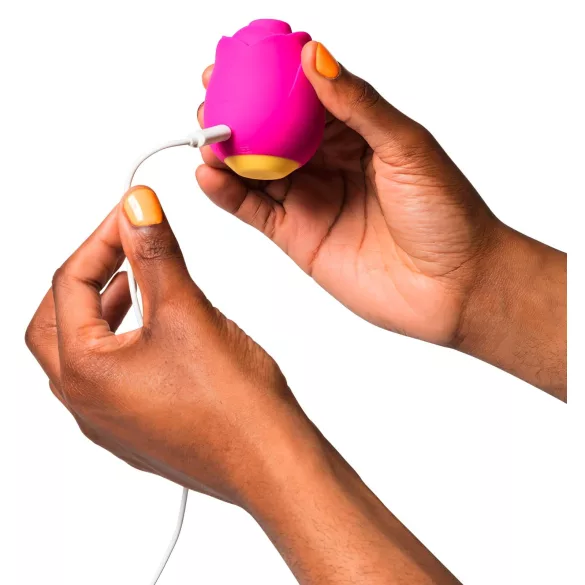 ROMP Rose - succionador de clítoris vibrador - silicona rosa