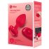 b-vibe corazón - vibrador anal recargable rojo