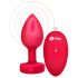 b-vibe corazón - vibrador anal recargable rojo