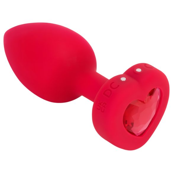 b-vibe heart - vibrador anal recargable con control remoto (rojo)
