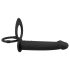 Doble Placer Negro: Vibrador Anal Ajustable
