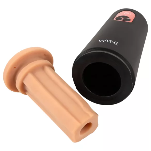 WYNE 07 - masturbador masculino recargable con vibración y succión - negro
