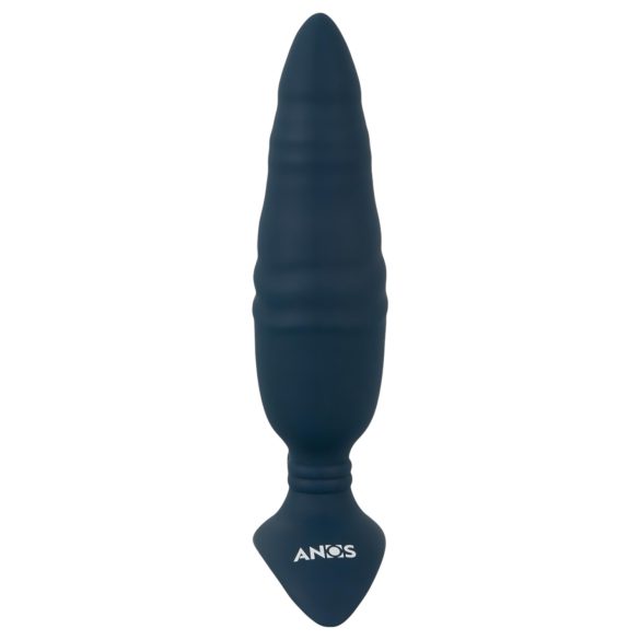 ANOS - consolador anal vibrador recargable con control remoto - silicona azul