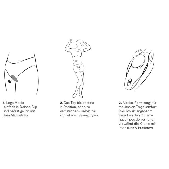 We-Vibe Moxie+ - vibrador para clítoris con control remoto - silicona negro