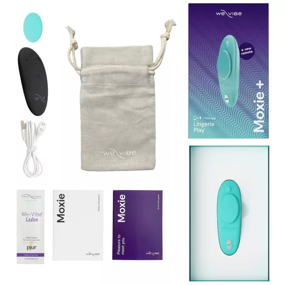 We-Vibe Moxie+ - vibrador de clítoris inteligente con control por radio (turquesa)