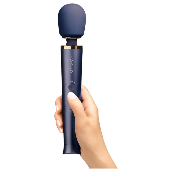 Le Wand Petite - masajeador vibrador recargable compacto - silicona azul