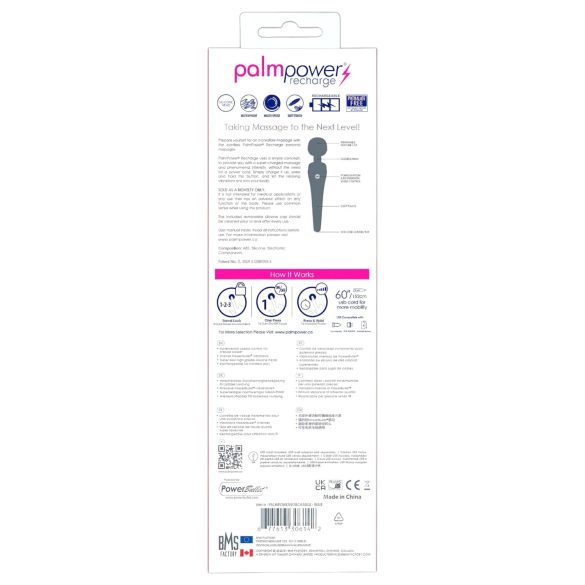 PalmPower recarga - vibrador masajeador recargable (azul)