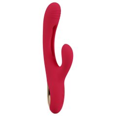 Smile - Vibrador con brazo de clítoris y lengua (rojo)