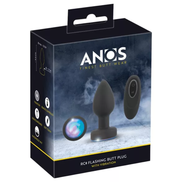 ANOS - plug anal luminoso y vibrador (negro)