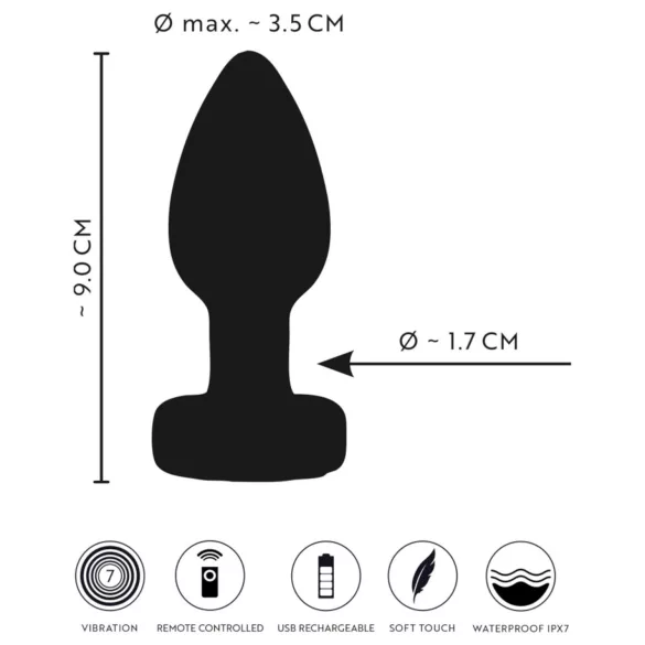 ANOS - plug anal luminoso y vibrador (negro)