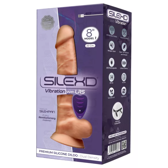 Silexd 8 - vibrador con control remoto para testículos - silicona color natural