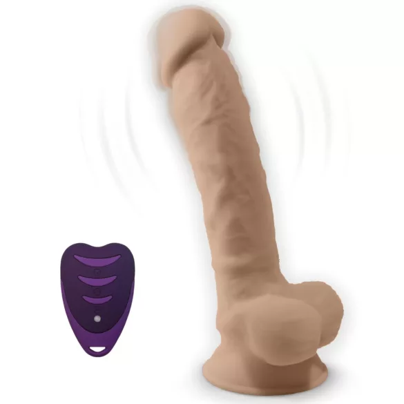 Silexd 8 - vibrador con control remoto para testículos - silicona color natural