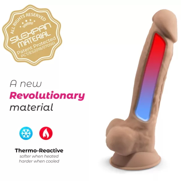 Silexd 8 - vibrador con control remoto para testículos - silicona color natural