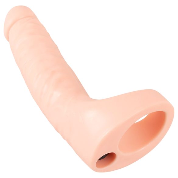 Realistixxx Double Fucker - arnés con doble consolador anal vibrador (color natural)