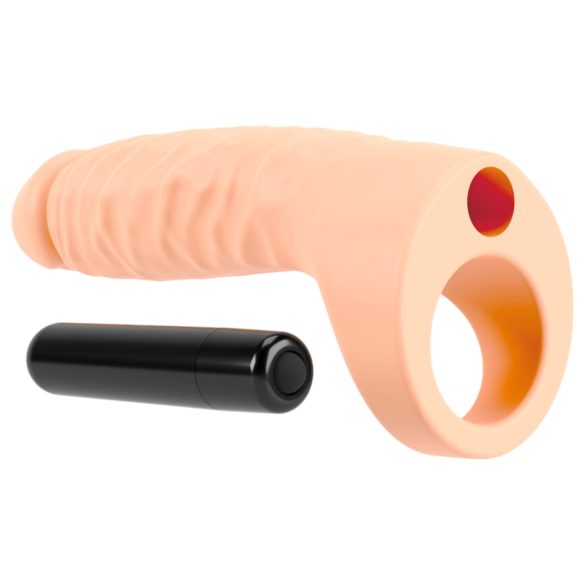 Realistixxx Double Fucker - arnés con doble consolador anal vibrador (color natural)