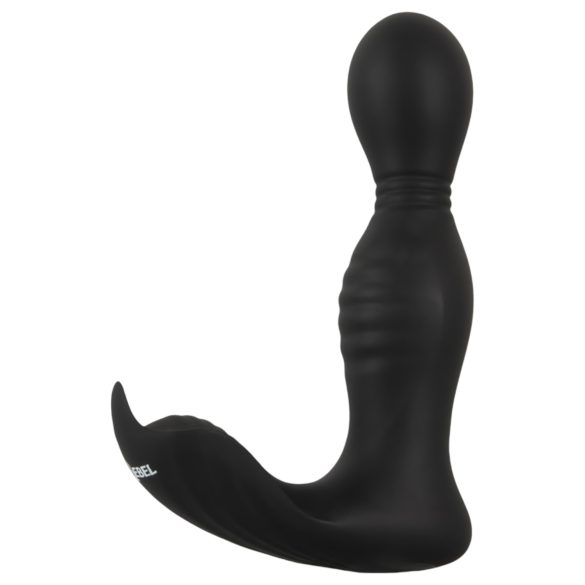 Rebel - vibrador prostático 2 en 1 con mando - silicona negra