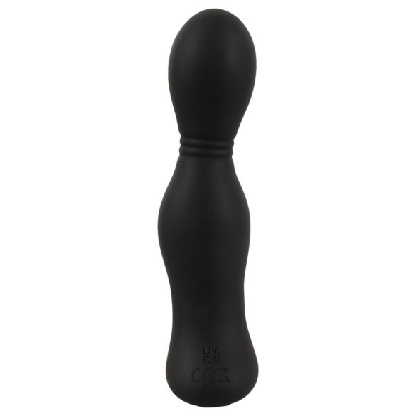 Rebel - vibrador prostático 2 en 1 con mando - silicona negra