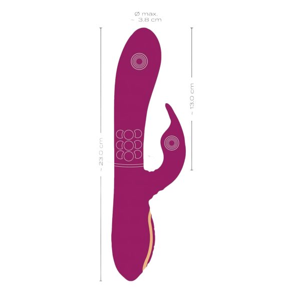 Javida - Vibrador 3 en 1 rotativo con perlas - silicona lila