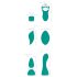 Couples Choice - 4 en 1 vibrador remoto ajustable (turquesa)