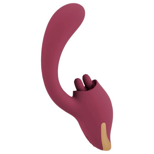 Javida - Vibrador 2en1 con lengua (rojo)