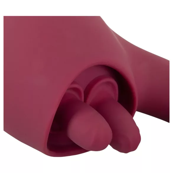 Javida - vibrador 2 en 1 con lengua - silicona roja