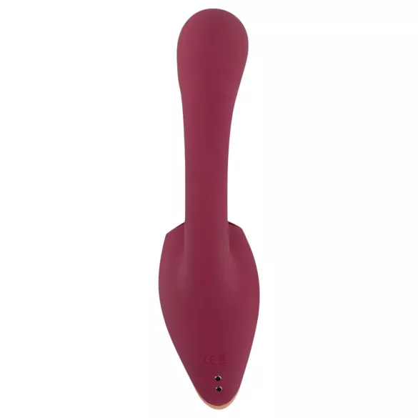 Javida - vibrador 2 en 1 con lengua - silicona roja