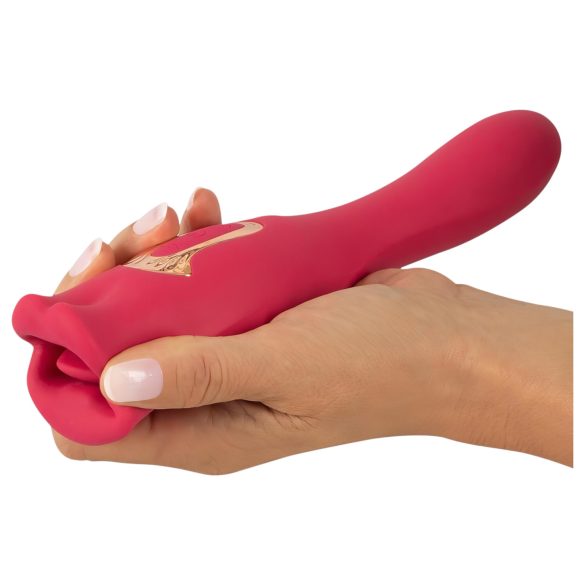 You2Toys - Vibrador 2 en 1 con lengua - silicona rosa