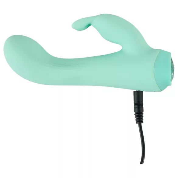 Cuties Mini 4 - vibrador recargable impermeable conejito - silicona verde