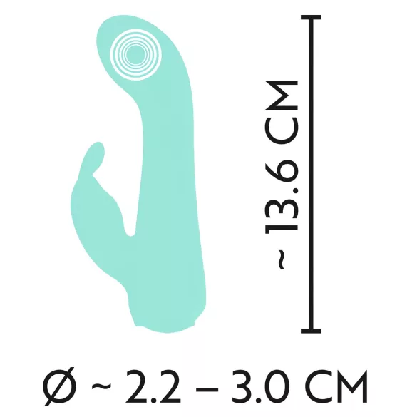 Cuties Mini 4 - vibrador recargable impermeable conejito - silicona verde