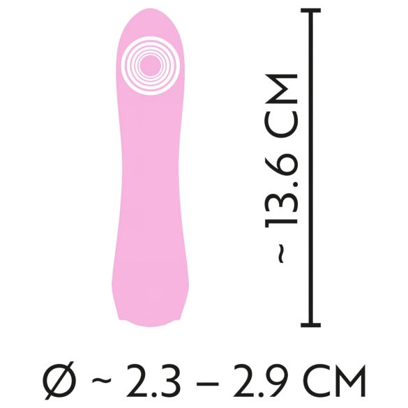 Cuties Mini 4 - vibrador recargable impermeable silicona rosa