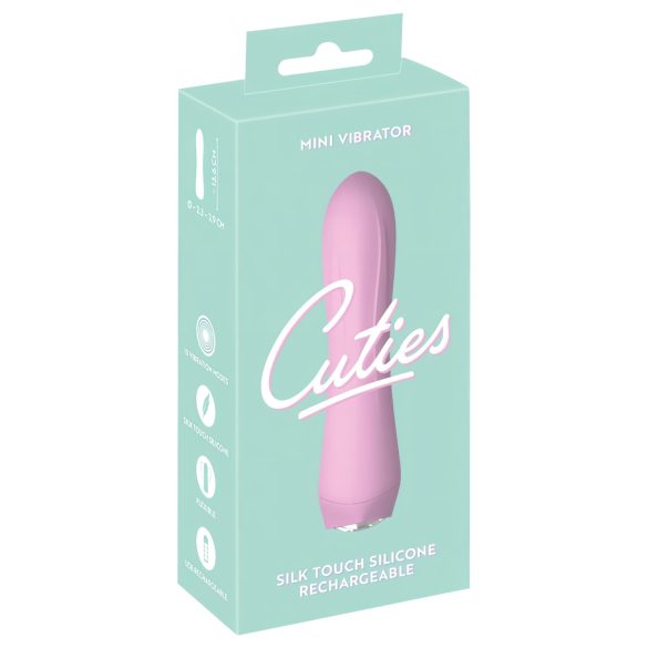 Cuties Mini 4 - vibrador recargable impermeable silicona rosa
