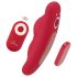 Sonrisa - vibrador inalámbrico y con radio tipo tanga (rojo)