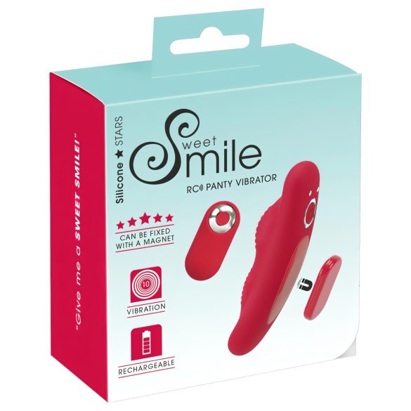 Smile - vibrador con mando para braguita - recargable - rojo
