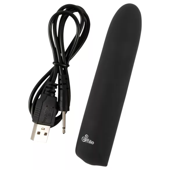 Smile - mini vibrador recargable impermeable silicona negro
