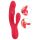 Conejito Vibrador Sonriente - vibrador recargable de 3 motores (rojo)