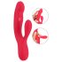 Conejito Vibrador Sonriente - vibrador recargable de 3 motores (rojo)